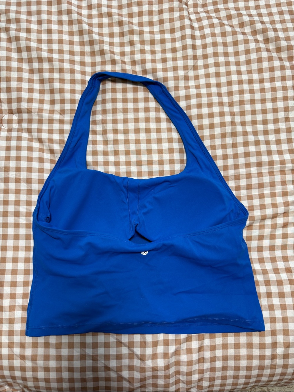 CRZ YOGA Bright Blue Halter Sports Bra Crop - Picture 5 of 6